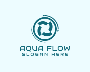 Flow - Flow System Tech logo design