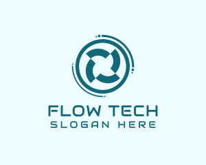 Flow - Flow System Tech logo design