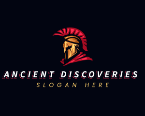 Spartan Warrior Helmet logo design