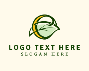 Script - Organic Leaf Letter C logo design