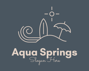 Beach Island Surf Resort logo design