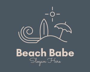 Beach Island Surf Resort logo design