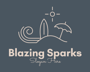 Beach Island Surf Resort logo design