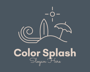 Beach Island Surf Resort logo design