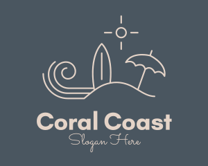 Beach Island Surf Resort logo design