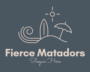 Beach Island Surf Resort logo design