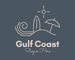 Beach Island Surf Resort logo design