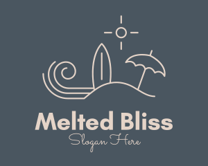 Beach Island Surf Resort logo design