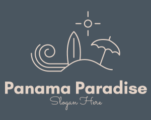 Beach Island Surf Resort logo design