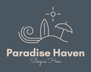 Resort - Beach Island Surf Resort logo design