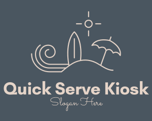 Beach Island Surf Resort logo design