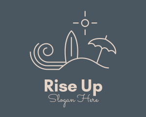 Beach Island Surf Resort logo design