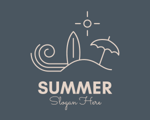 Beach Island Surf Resort logo design