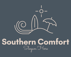 Beach Island Surf Resort logo design