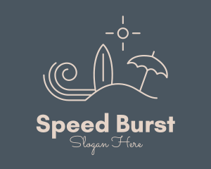 Beach Island Surf Resort logo design