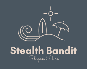 Beach Island Surf Resort logo design