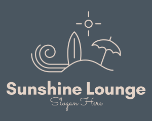 Beach Island Surf Resort logo design