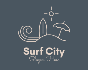 Beach Island Surf Resort logo design