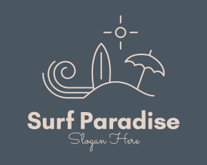 Surf - Beach Island Surf Resort logo design