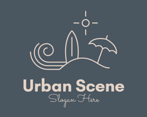 Scene - Beach Island Surf Resort logo design