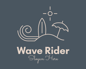 Surf - Beach Island Surf Resort logo design