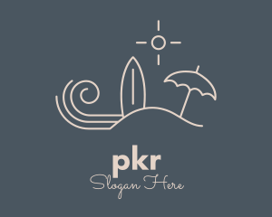 Beach Island Surf Resort logo design