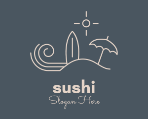 Beach Island Surf Resort logo design