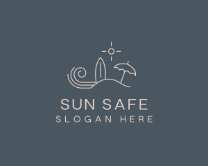 Beach Island Surf Resort logo design