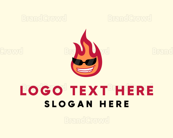 Hot Burning Flame Logo