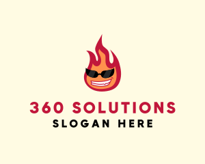 Hot Burning Flame logo design