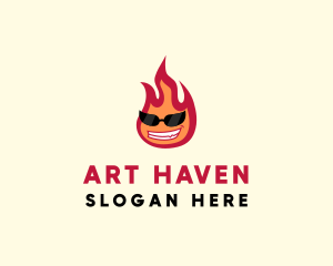 Hot Burning Flame logo design