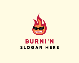 Hot Burning Flame logo design