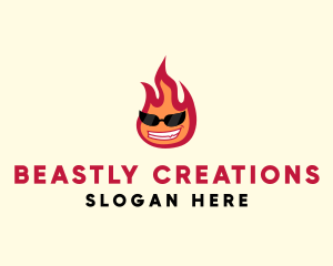 Hot Burning Flame logo design