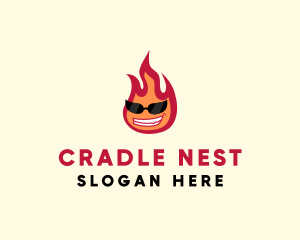 Hot Burning Flame logo design