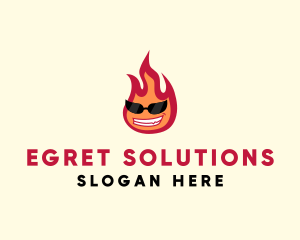 Hot Burning Flame logo design