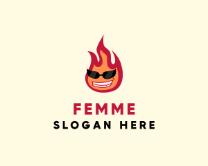 Hot Burning Flame logo design