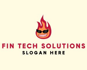 Hot Burning Flame logo design