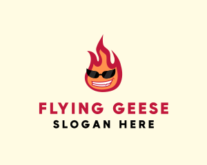 Hot Burning Flame logo design