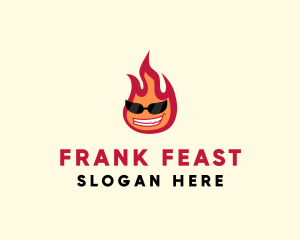 Hot Burning Flame logo design