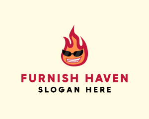 Hot Burning Flame logo design