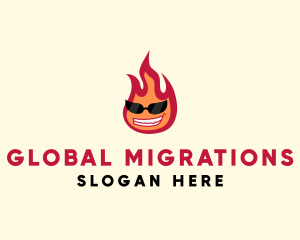 Hot Burning Flame logo design