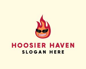 Hot Burning Flame logo design