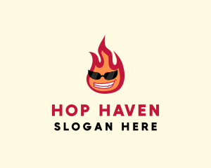 Hot Burning Flame logo design