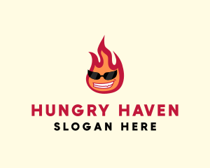 Hot Burning Flame logo design