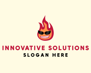 Hot Burning Flame logo design