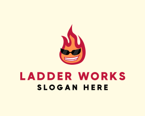 Hot Burning Flame logo design