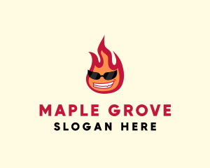 Hot Burning Flame logo design