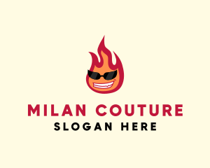 Hot Burning Flame logo design