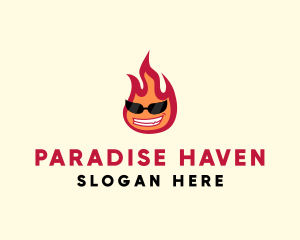 Hot Burning Flame logo design