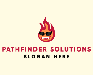 Hot Burning Flame logo design